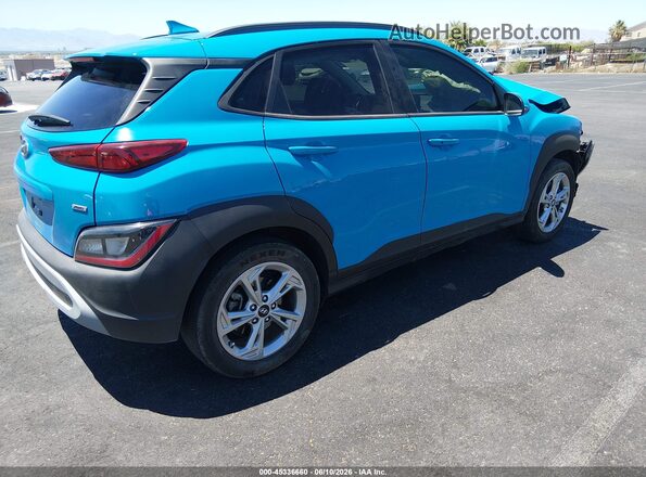 KM8K6CAB7NU902486 2022 HYUNDAI KONA Light Blue Задня права чверть