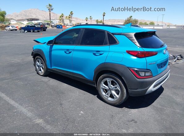 KM8K6CAB7NU902486 2022 HYUNDAI KONA Light Blue Задня ліва чверть