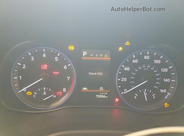 KM8K6CAB8PU020732 2023 HYUNDAI KONA Gray Instrument cluster view