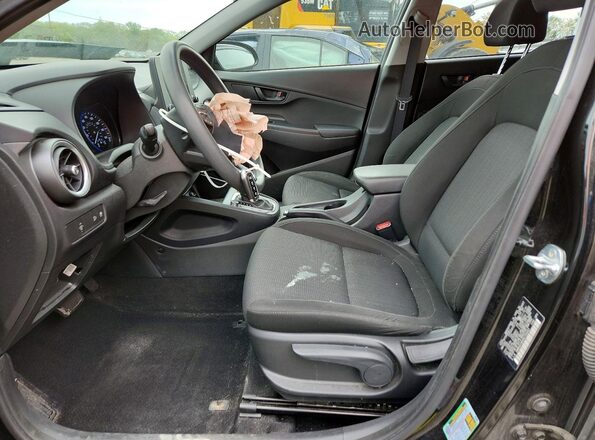 KM8K6CABXNU756441 2022 HYUNDAI KONA Black წინა სალონის ხედი