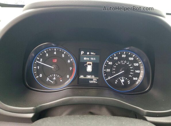 KM8K6CABXPU948087 2023 HYUNDAI KONA White Widok zestawu wskaźników