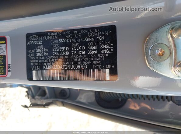 KM8KMDAF2NU096703 2022 HYUNDAI IONIQ 5 Silver Engine compartment view