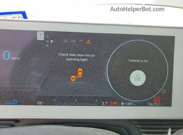 KM8KMDAF6NU100428 2022 HYUNDAI IONIQ Gray Вид щитка приладів
