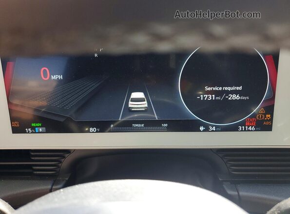KM8KMDAF9NU113058 2022 HYUNDAI IONIQ White ხელსაწყოთა პანელის ხედი