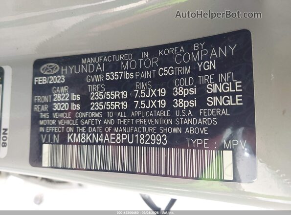 KM8KN4AE8PU182993 2023 HYUNDAI IONIQ 5 Light Blue Вид подкапотного пространства