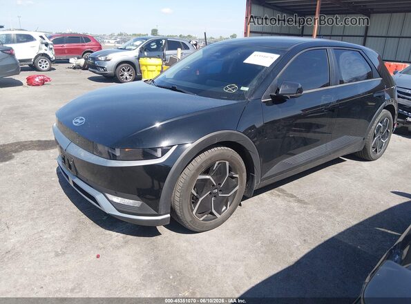 KM8KN4AE9PU161022 2023 HYUNDAI IONIQ 5 Black წინა მარცხენა ხედი სამი მეოთხედიდან