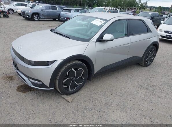 KM8KNDAF2PU215625 2023 HYUNDAI IONIQ 5 Silver წინა მარცხენა ხედი სამი მეოთხედიდან