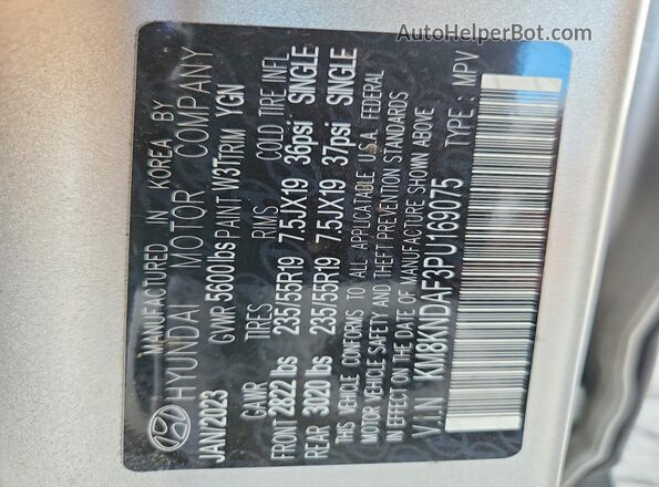 KM8KNDAF3PU169075 2023 HYUNDAI IONIQ Silver Շարժիչի բաժամունքի տեսք
