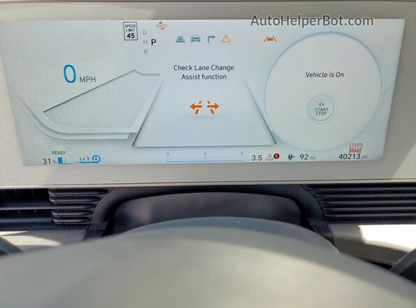 KM8KRDAFXNU101700 2022 HYUNDAI IONIQ White Widok zestawu wskaźników