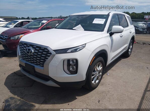 KM8R1DHE8LU051735 2020 HYUNDAI PALISADE White Առջևի ձախ երեք քառորդ տեսարան