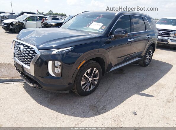 KM8R24HE0LU154239 2020 HYUNDAI PALISADE Black Առջևի ձախ երեք քառորդ տեսարան