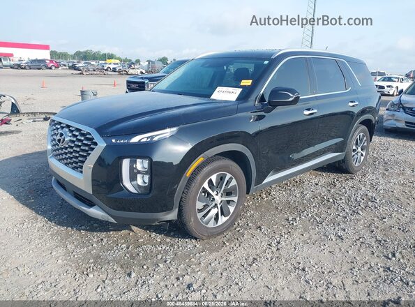 KM8R24HE9LU163005 2020 HYUNDAI PALISADE Black Առջևի ձախ երեք քառորդ տեսարան