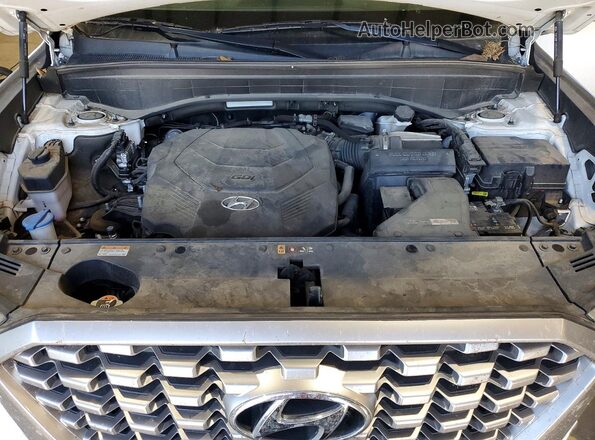KM8R24HE9NU488448 2022 HYUNDAI PALISADE White Vista del compartimento del motor