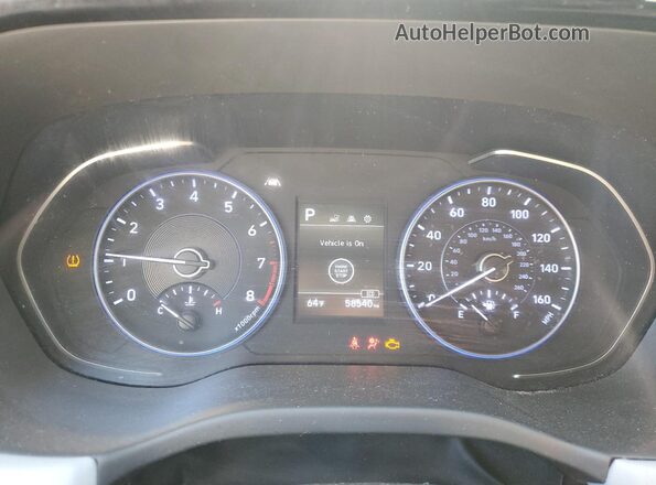 KM8R24HEXLU104755 2020 HYUNDAI PALISADE Black Widok zestawu wskaźników