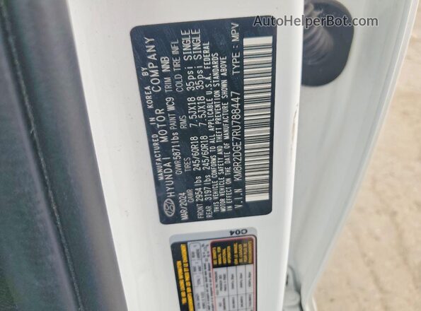 KM8R2DGE7RU788447 2024 HYUNDAI PALISADE White Вид наклейки з VIN-кодом