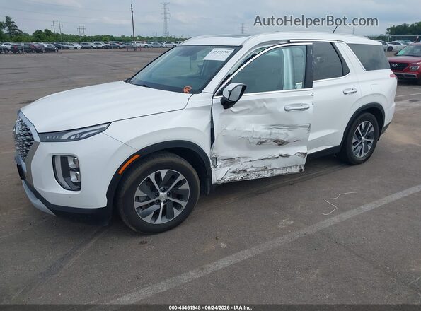 KM8R2DHEXLU147640 2020 HYUNDAI PALISADE White Առջևի ձախ երեք քառորդ տեսարան