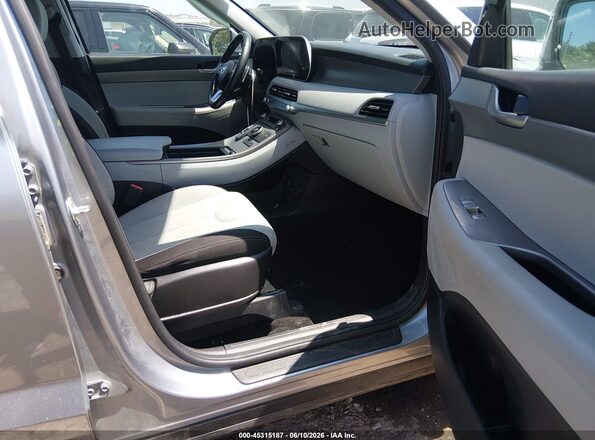 KM8R34HEXMU187067 2021 HYUNDAI PALISADE Light Blue Widok wnętrza z przodu
