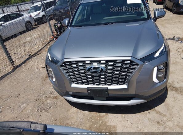 KM8R34HEXMU187067 2021 HYUNDAI PALISADE Light Blue Widok zestawu wskaźników