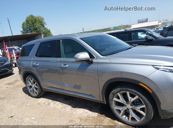 KM8R34HEXMU187067 2021 HYUNDAI PALISADE Light Blue Widok wnętrza z tyłu
