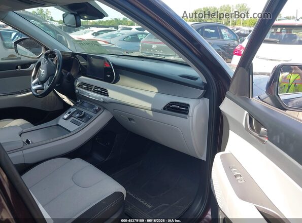 KM8R3DHE4MU172967 2021 HYUNDAI PALISADE Burgundy Widok wnętrza z przodu