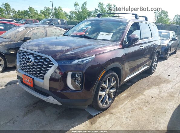 KM8R3DHE4MU172967 2021 HYUNDAI PALISADE Burgundy Przód lewy