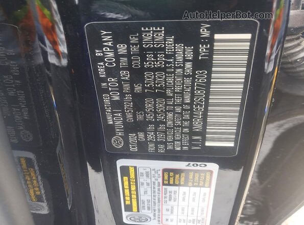KM8R44GE2SU877603 2025 HYUNDAI PALISADE Black Widok naklejki z numerem VIN