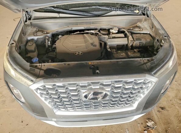 KM8R44HE2LU087539 2020 HYUNDAI PALISADE Gray Engine compartment view