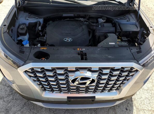 KM8R44HE2LU159601 2020 HYUNDAI PALISADE Gray Engine compartment view