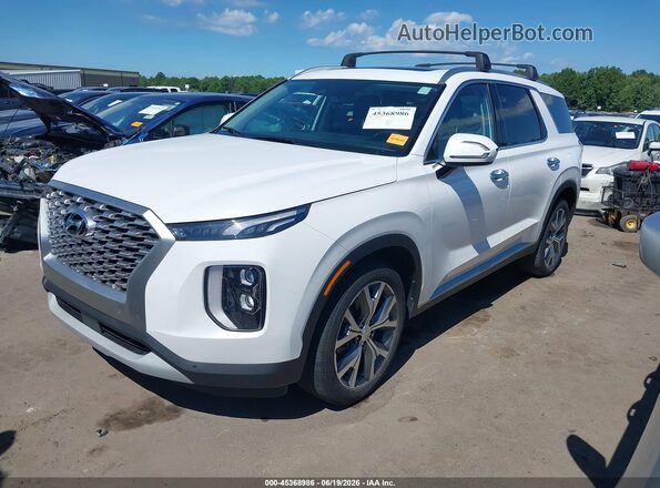 KM8R44HE4MU179060 2021 HYUNDAI PALISADE White Առջևի ձախ երեք քառորդ տեսարան