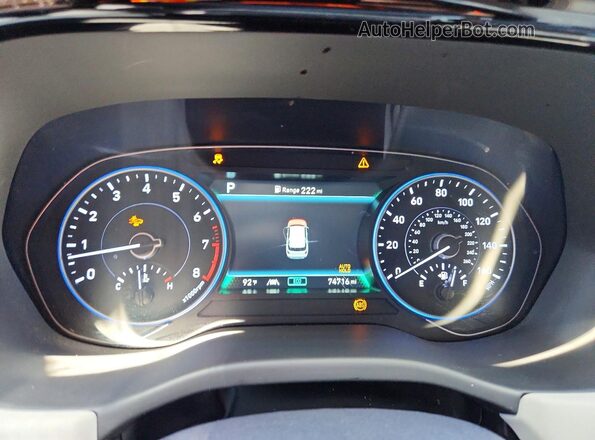 KM8R44HE4MU244196 2021 HYUNDAI PALISADE Черный Вид щитка приборов