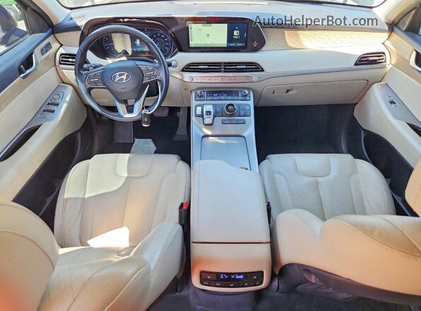 KM8R44HE4MU244196 2021 HYUNDAI PALISADE Черный Вид панели приборов