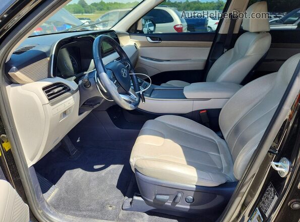 KM8R44HE4MU244196 2021 HYUNDAI PALISADE Черный Вид салона спереди