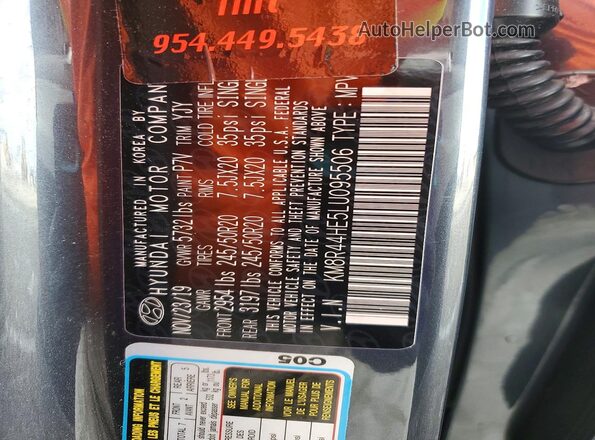 KM8R44HE5LU095506 2020 HYUNDAI PALISADE Серый 