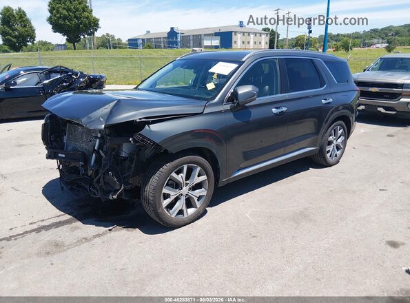 KM8R44HE7LU054634 2020 HYUNDAI PALISADE Gray Առջևի ձախ երեք քառորդ տեսարան