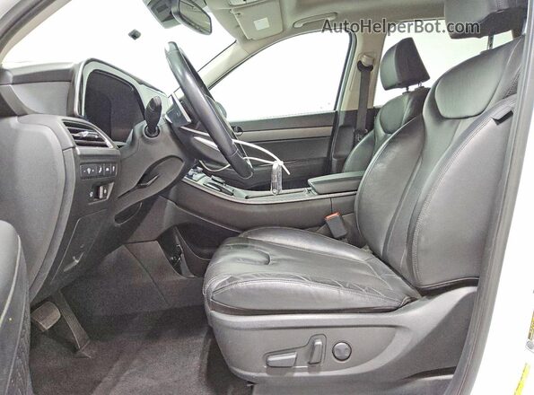 KM8R44HEXNU477145 2022 HYUNDAI PALISADE White Вид салону спереду