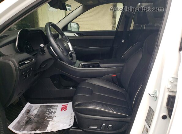 KM8R4DGE5PU628266 2023 HYUNDAI PALISADE Белый Вид салона спереди