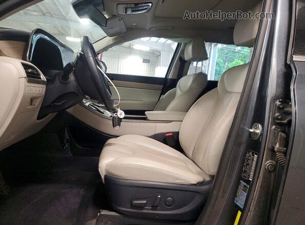 KM8R4DHE2LU144340 2020 HYUNDAI PALISADE Gray Widok wnętrza z przodu