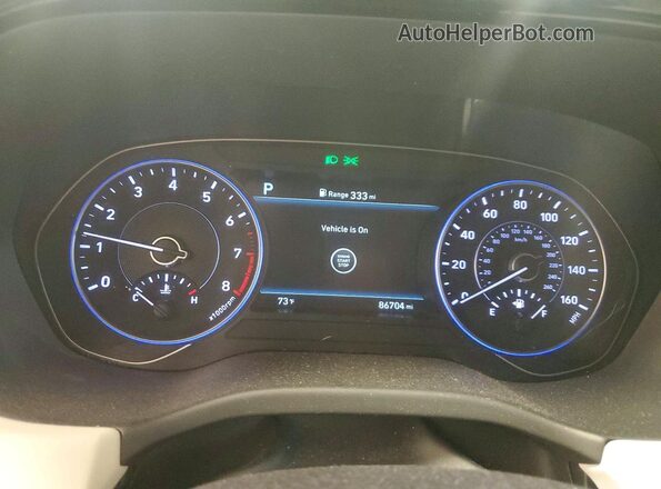 KM8R4DHE2LU144340 2020 HYUNDAI PALISADE Gray Widok zestawu wskaźników