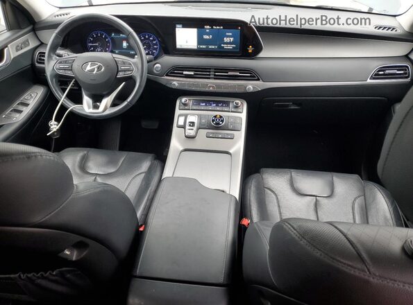 KM8R4DHE6MU175138 2021 HYUNDAI PALISADE Blue Widok deski rozdzielczej