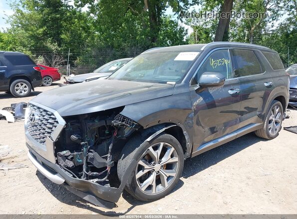 KM8R4DHE7LU134399 2020 HYUNDAI PALISADE Gray Vista tres cuartos delantera izquierda