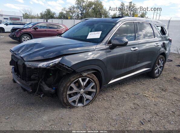 KM8R4DHE8LU100987 2020 HYUNDAI PALISADE Серый Передняя левая четверть