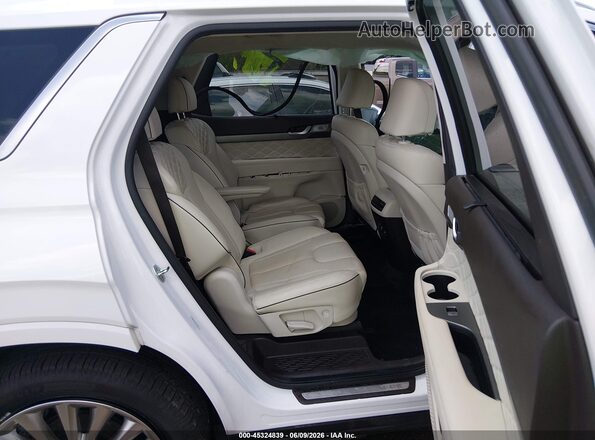KM8R54HE3LU076787 2020 HYUNDAI PALISADE White VIN კოდის სტიკერის ხედი