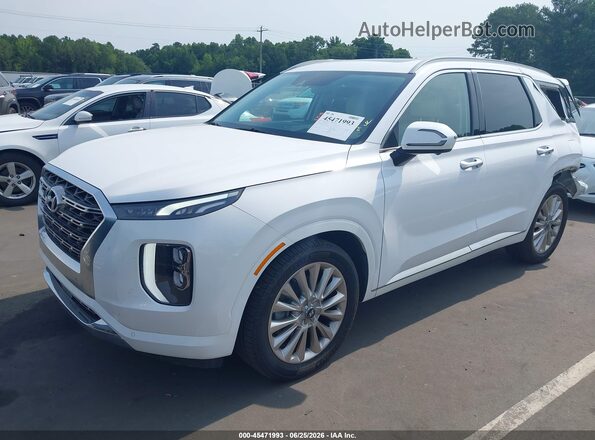 KM8R54HE6LU052757 2020 HYUNDAI PALISADE Белый Передняя левая четверть
