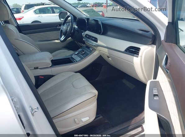 KM8R54HE6LU052757 2020 HYUNDAI PALISADE Белый Вид салона спереди
