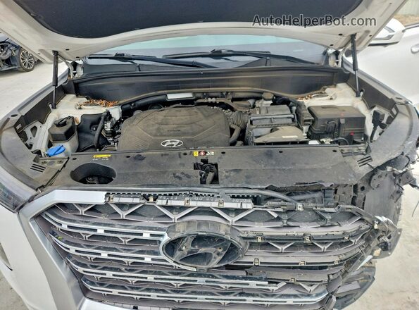 KM8R54HE7LU085735 2020 HYUNDAI PALISADE White Vista del compartimento del motor