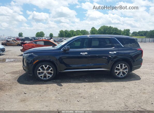 KM8R54HEXMU221079 2021 HYUNDAI PALISADE Blue Սալոնի 360 աստիճան տեսք
