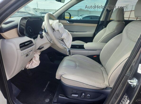 KM8R5DGE0PU614983 2023 HYUNDAI PALISADE Gray Вид салону спереду