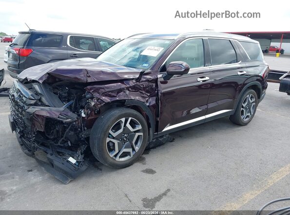KM8R5DGE2PU635575 2023 HYUNDAI PALISADE Burgundy Передня ліва чверть