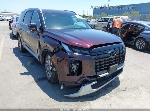 KM8R5DGE5PU517682 2023 HYUNDAI PALISADE Бордовый Вид спереди