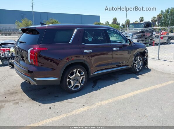 KM8R5DGE5PU517682 2023 HYUNDAI PALISADE Бордовый Задняя правая четверть